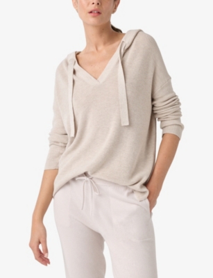 THE WHITE COMPANY: Ribbed Relaxed-fit Cotton, Modal and Wool Hoody