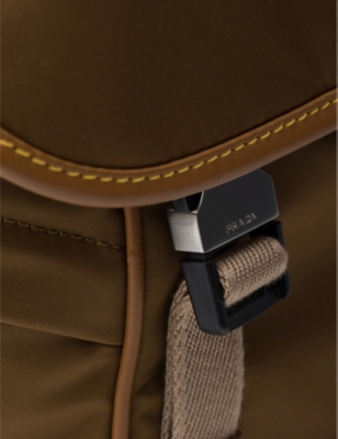 PRADA: Re-Nylon brand-plaque nylon and leather shoulder bag