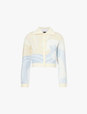 HOUSE OF SUNNY Crystallised high-tide regular-fit knitted