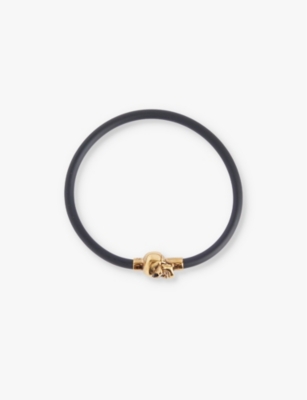 ALEXANDER MCQUEEN: Skull-embellished rubber bracelet