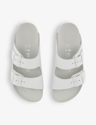 Shop Birkenstock Women's Exquisite White Arizona Double-strap Leather Sandals