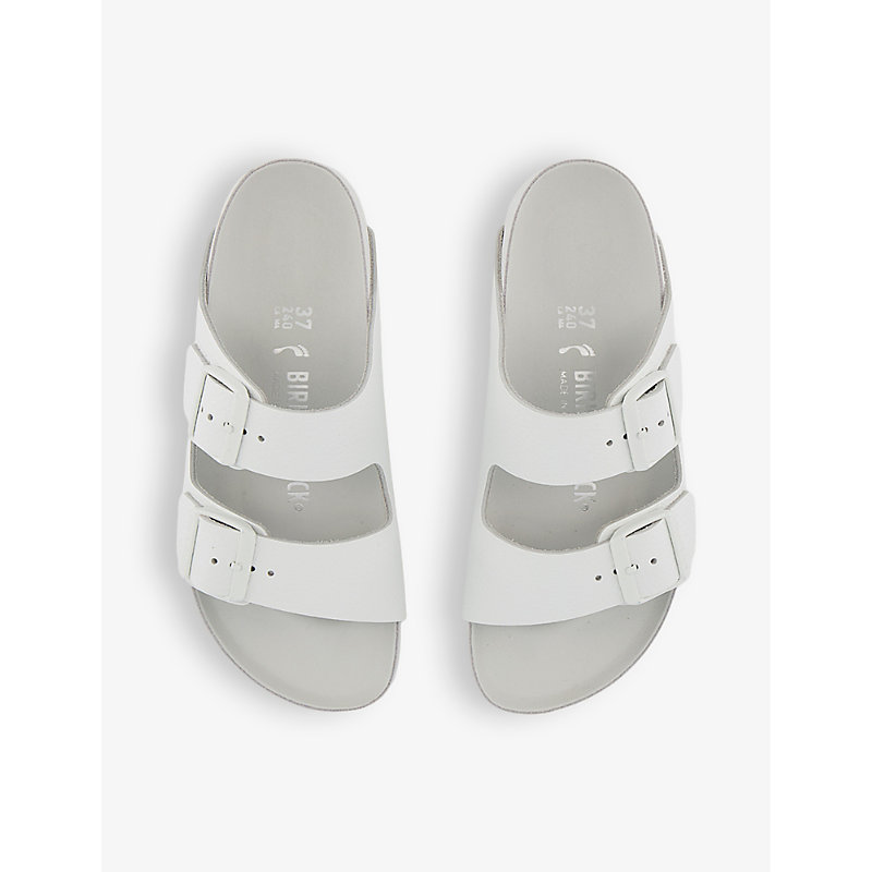 Shop Birkenstock Women's Exquisite White Arizona Double-strap Leather Sandals
