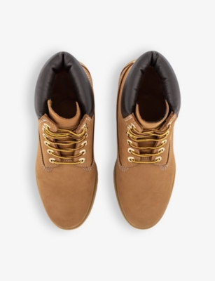 Timberland Premium Waterproof Leather Work Boots In Wheat Nubuck