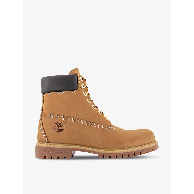 Timberland Mens Wheat Nubuck Premium 6-inch Leather Ankle Boots