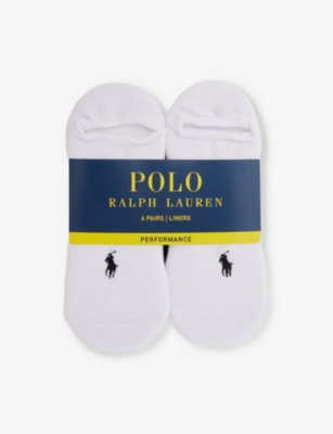 POLO RALPH LAUREN: Performance logo-embroidered pack of six stretch-cotton blend socks