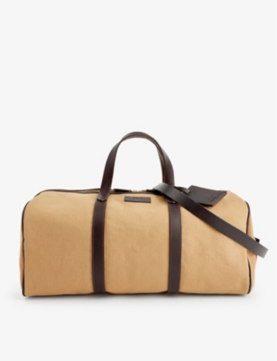 POLO RALPH LAUREN: Brand-patch cotton-canvas duffle bag