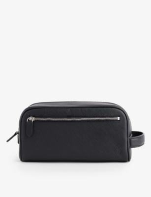 Polo Ralph Lauren Leather Travel Case In Black
