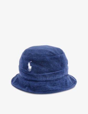POLO RALPH LAUREN: Boys' Polo Pony-embroidered cotton-blend terry towelling bucket hat
