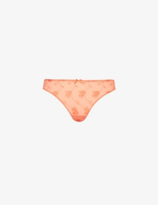 Aubade Womens Sunrise Softessence Mid-rise Stretch-lace Tanga Briefs