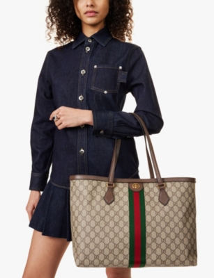 GUCCI: Ophidia monogram-pattern canvas shoulder bag