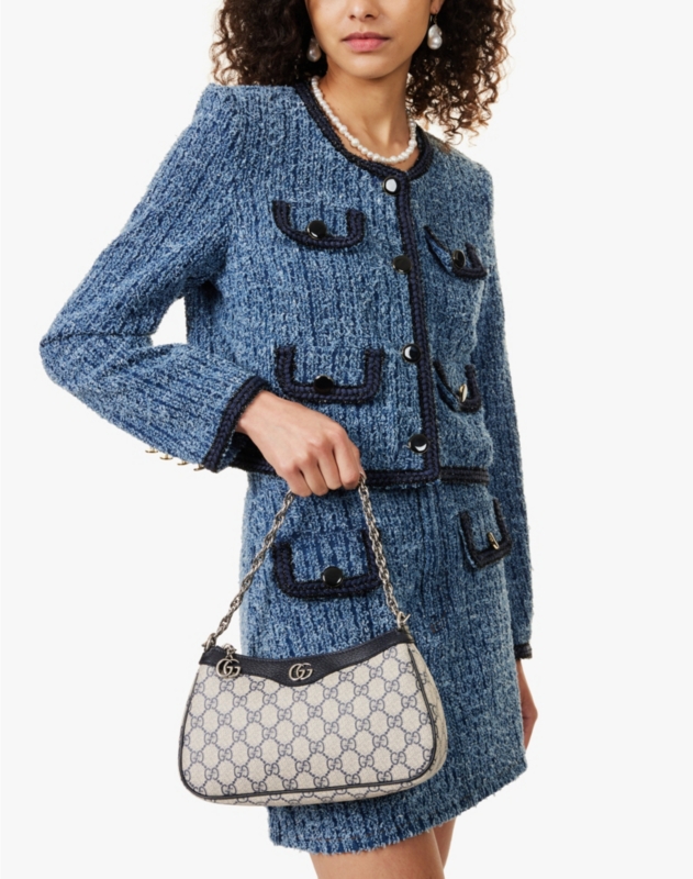Ophidia monogram-pattern canvas shoulder bag