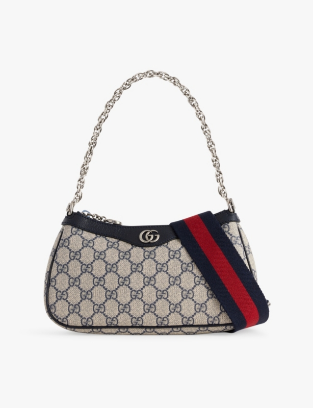 Ophidia monogram-pattern canvas shoulder bag