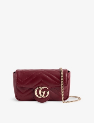 GUCCI Mini Marmont quilted leather cross body bag Selfridges