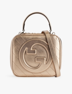 GUCCI Blondie metallic leather cross body bag Selfridges