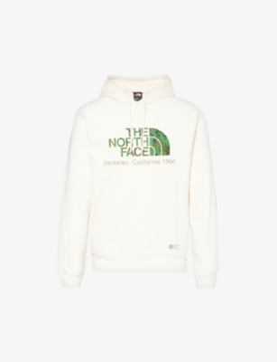 Shop The North Face Men's White Dune Scrap Cali Branded-print Cotton-jersey Hoody