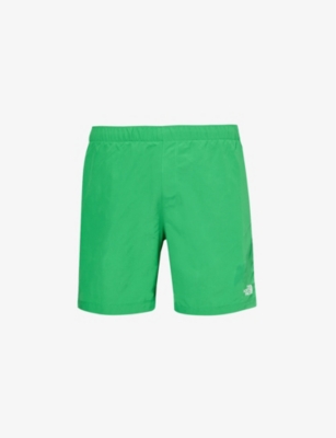 Shop The North Face Water Branded-print Woven Shorts In Optic Emerald