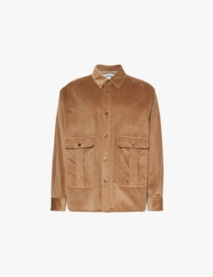 Loewe Mens Light Caramel Corduroy-texture Two-buttoned-pockets Relaxed-fit Cotton And Cashmere Overs