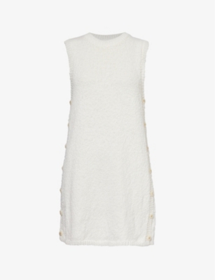 Shop Viktoria & Woods Women's Ivory Vertex Round-neck Cotton Mini Dress