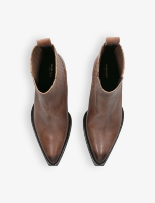 Golden Goose Leather Debbie Beatles Ankle Boots In Camel