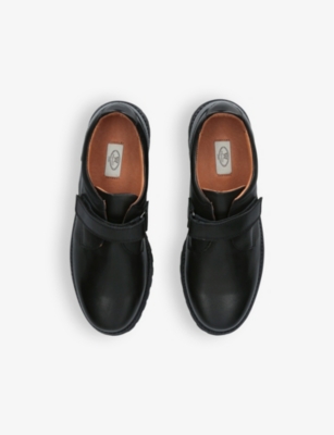 PAPOUELLI: Harry adjustable-strap leather shoes 7-10 years