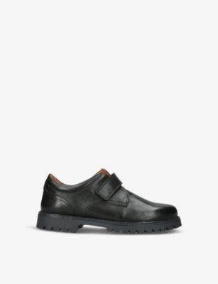 PAPOUELLI: Harry adjustable-strap leather shoes 7-10 years