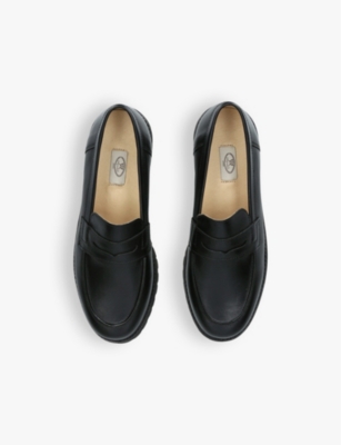 Papouelli Leather Maximum Loafers In Black