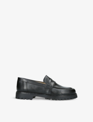 Papouelli Leather Maximum Loafers In Black