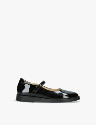 Papouelli Boys Black Kids Emilia Patent-leather Shoes 5-6 Years In Black