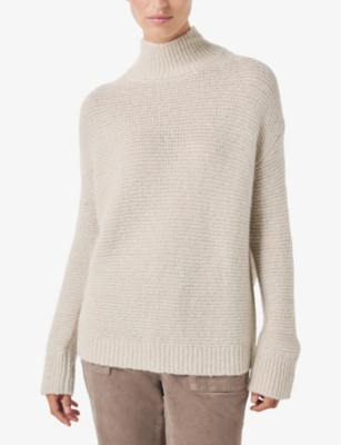 THE WHITE COMPANY: Sequin-Embellished Funnel-Neck Wool And Alpaca-Blend Jumper