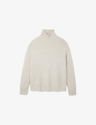 THE WHITE COMPANY: Sequin-Embellished Funnel-Neck Wool And Alpaca-Blend Jumper