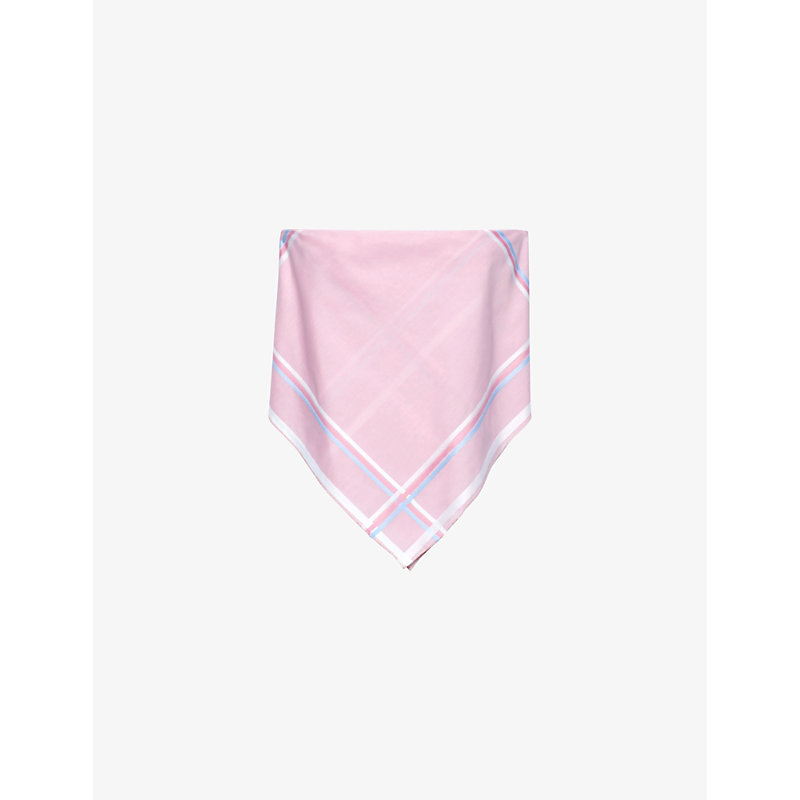 Shop Prada Bandana Graphic-print Cotton Top In Pink