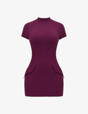 HOUSE OF CB: Alia flap-pocket stretch-woven mini dress