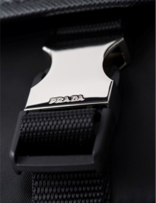 PRADA: Re-Nylon brand-plaque leather and nylon shoulder bag