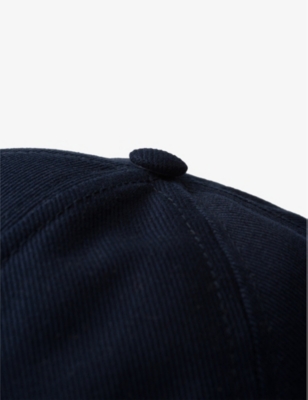 Shop Prada Mens Blue Logo-embroidered Adjustable Woven Baseball Cap