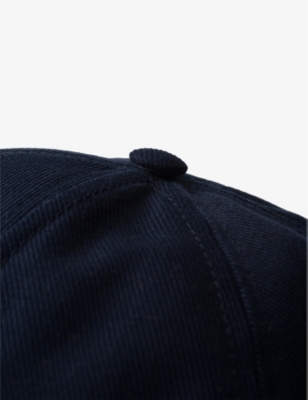 Prada Mens Blue Logo-embroidered Adjustable Woven Baseball Cap In Blue