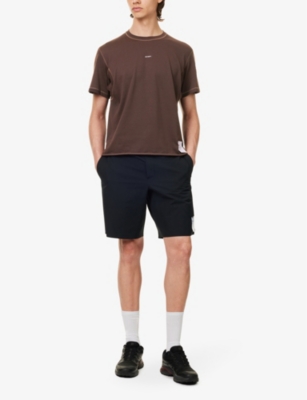 Shop Satisfy Men's Brown Softcell™ Cordura® Climb Brand-patch Cotton-blend Jersey T-shirt