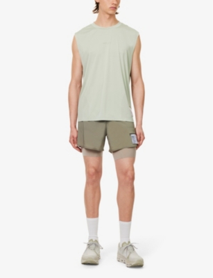 Shop Satisfy Mens Vetiver Techsilk™ Lined Stretch-shell Shorts
