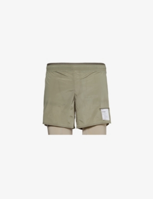 Shop Satisfy Mens Vetiver Techsilk™ Lined Stretch-shell Shorts