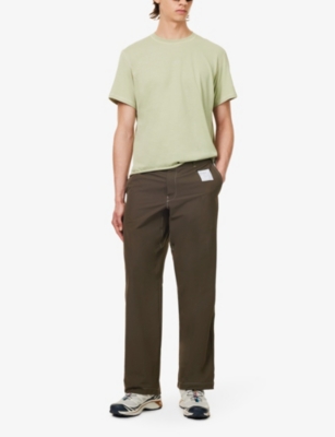 Shop Satisfy Men's Brown Peaceshell™ Wide-leg Stretch-woven Trousers