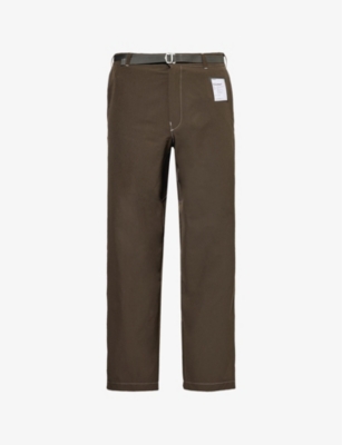 Shop Satisfy Men's Brown Peaceshell™ Wide-leg Stretch-woven Trousers