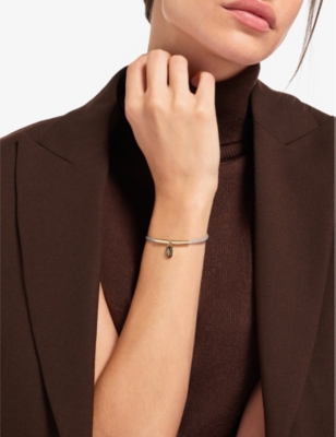 BVLGARI: Serpenti Forever cord, brass, agate and enamel bracelet