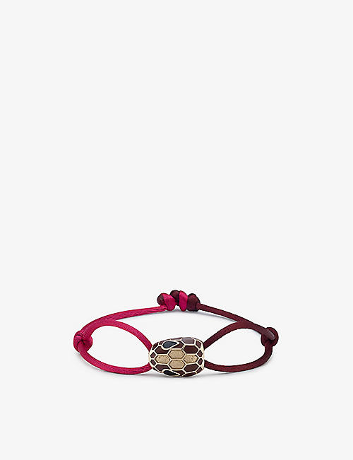 BVLGARI: Serpenti Forever silk charm bracelet