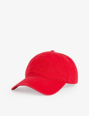 GANNI: Logo-embroidered organic-cotton baseball cap