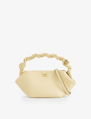 GANNI: Bou Mini recycled-leather blend top-handle bag