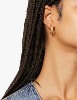 Ane Small 18ct yellow gold-plated sterling-silver hoop earrings