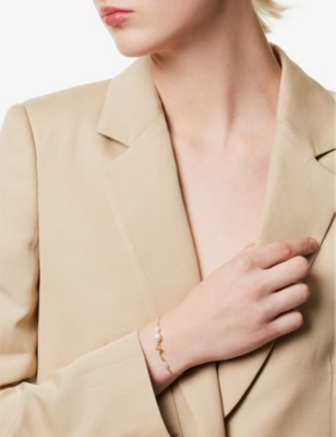 Enamel Copenhagen Womens Gold Pearlie Twist 18ct Yellow Gold-plated Sterling-silver And Freshwater B In Gold