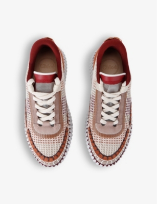 Chloé Nama Low-top Sneakers In Tan