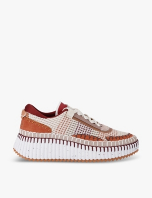 Chloé Nama Low-top Sneakers In Tan
