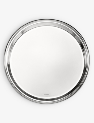 Shop Christofle Vertigo Round Silver-plated Tray 39cm