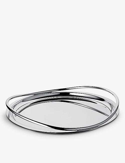 CHRISTOFLE: Vertigo round silver-plated tray 39cm